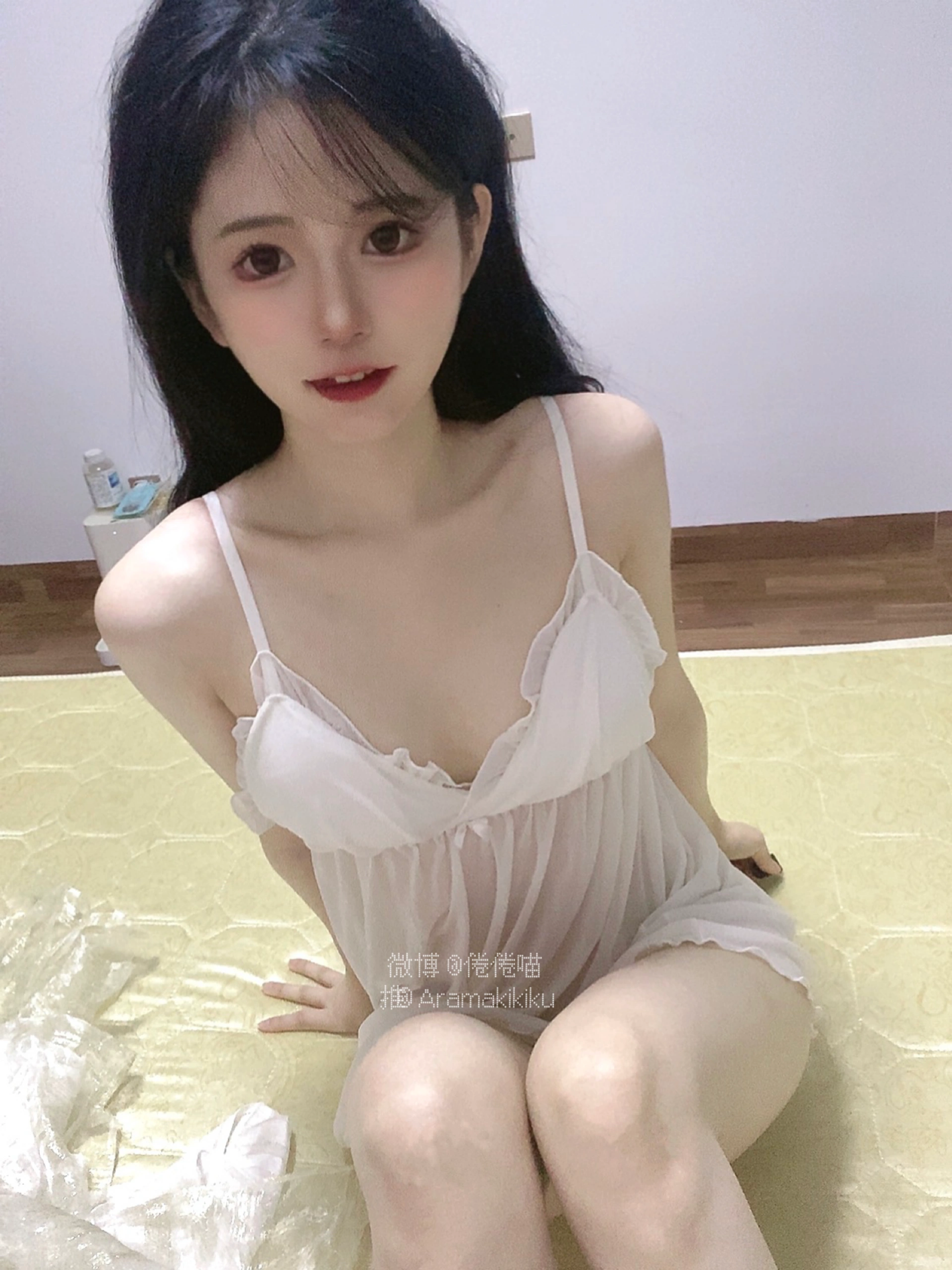 倦倦喵 - NO.003 白睡衣 1